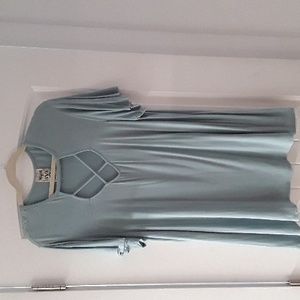 Vocal bamboo tunic in seafoam